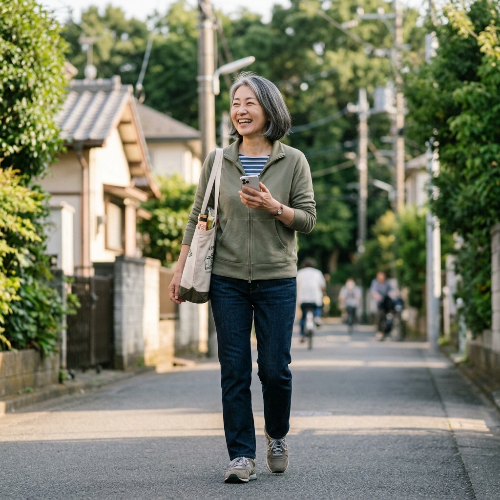 ウォーキングする女性