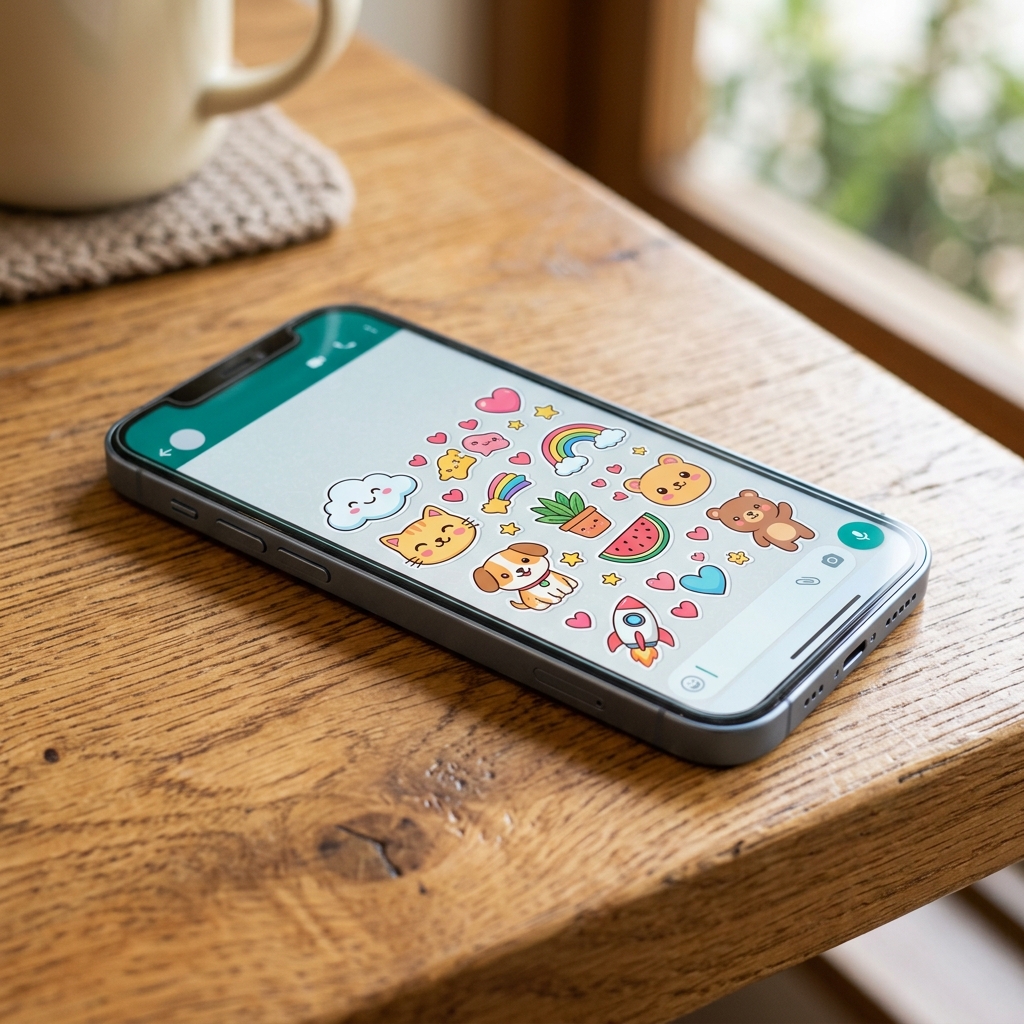 可愛いLINEスタンプが送られたスマホ画面