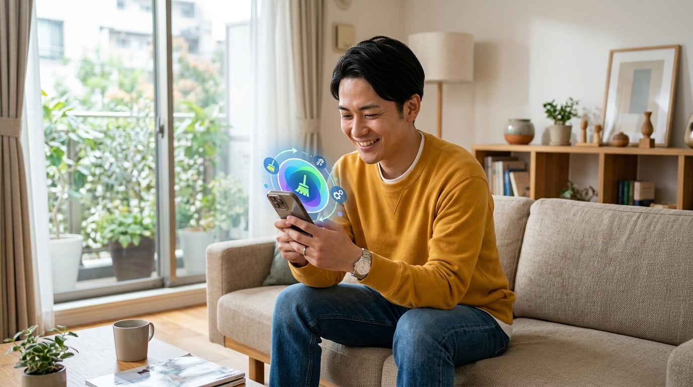スマホの不要なデータを掃除して快適にする