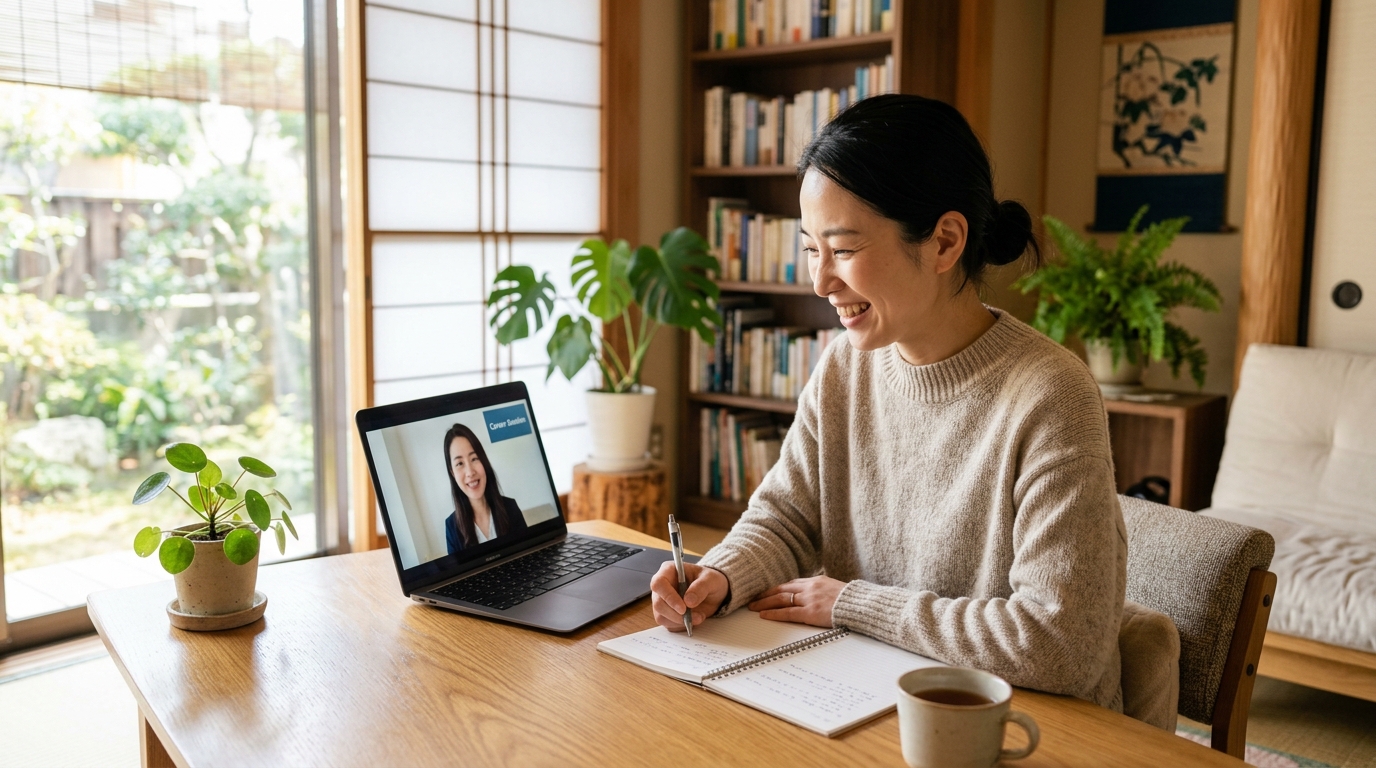 無料カウンセリングで学習プランや給付金について相談する社会人