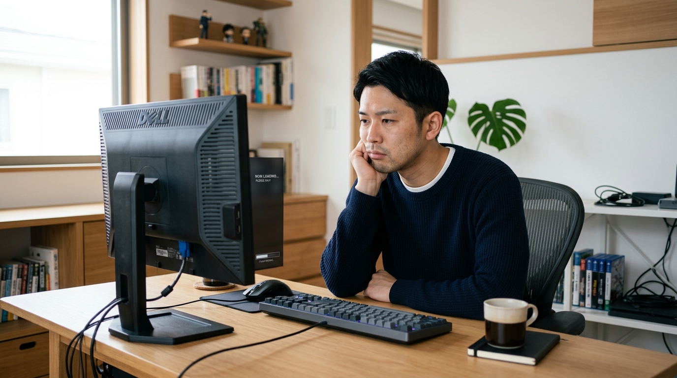 古いPCのロード時間の長さにストレスを感じる社会人
