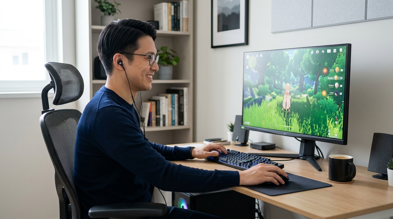 最新ゲーミングPCで快適にゲームを楽しむ社会人