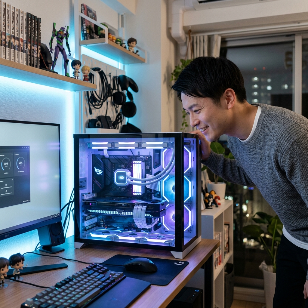PCのスペックを確認する様子