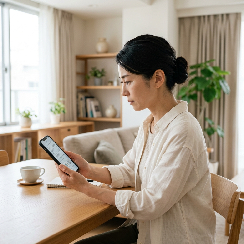 本格派脱出ゲームに真剣に取り組む女性